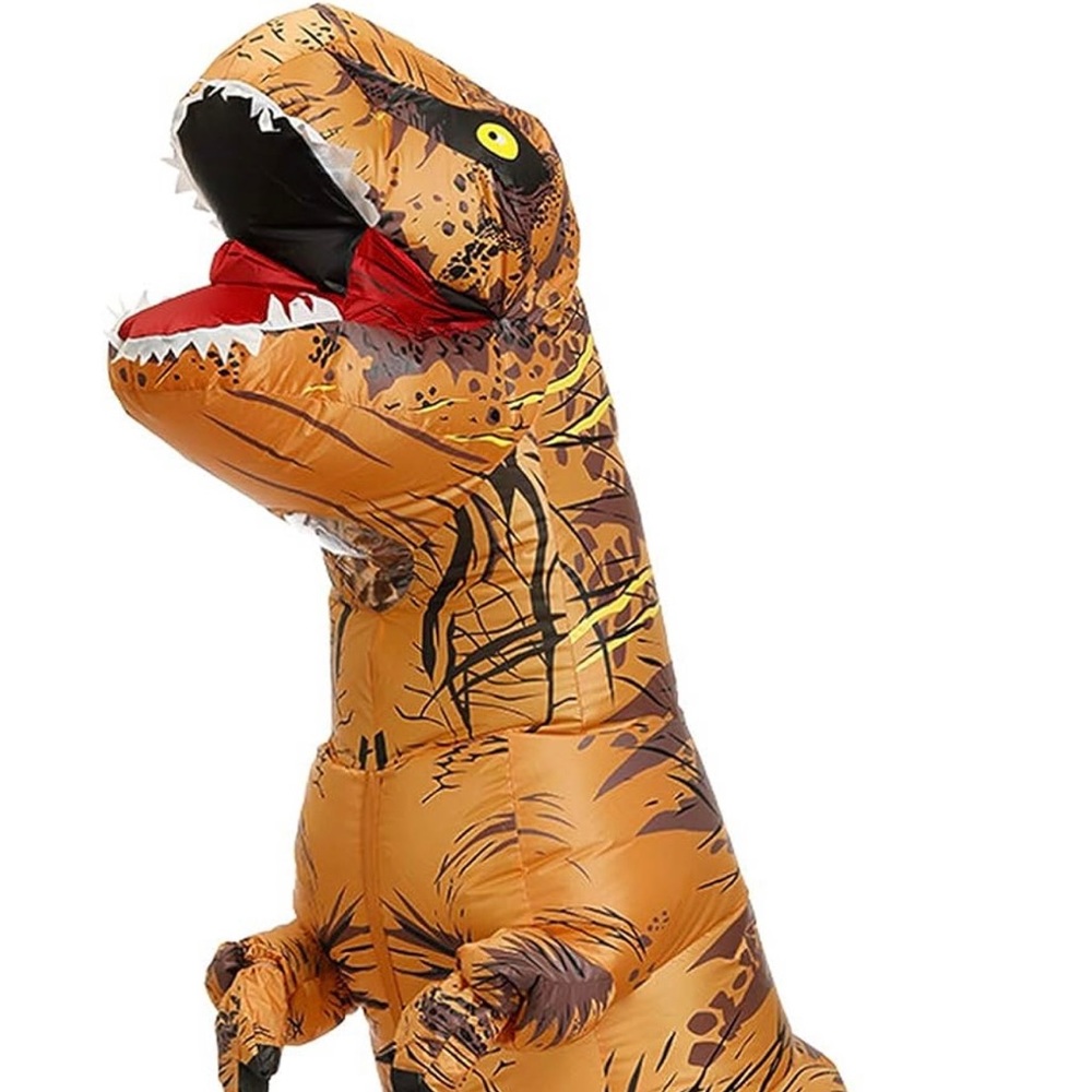 T-Rex inflatable costume Stegosaurus dinosaur jumpsuit for adults.   One size